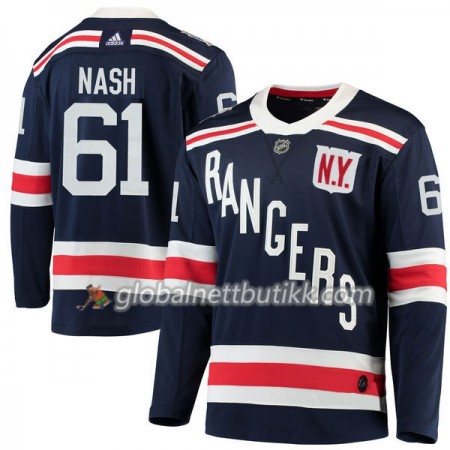 New York Rangers Hockeydrakt Rick Nash 61 2018 Winter Classic Blå Adidas Authentic - Herre